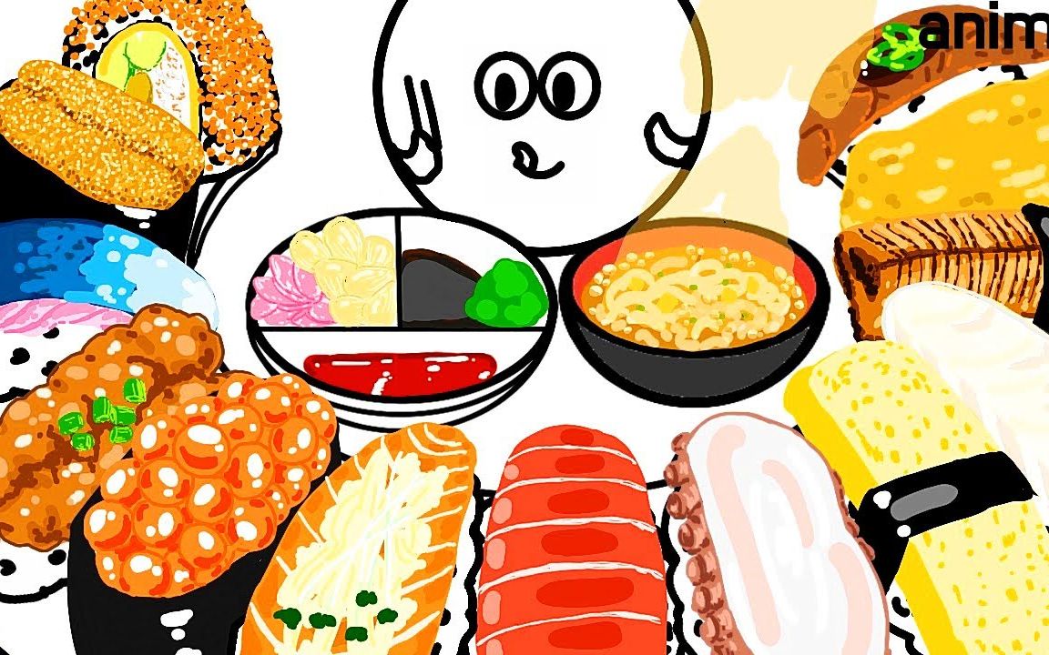 坐拥日料盛宴!一口拉面一口寿司超过瘾!【治愈减压美食动画】