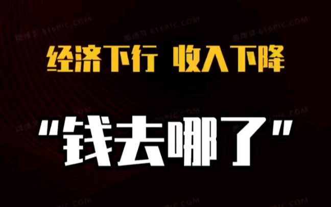 都说经济下行,收入下降,钱都去哪了?哔哩哔哩bilibili