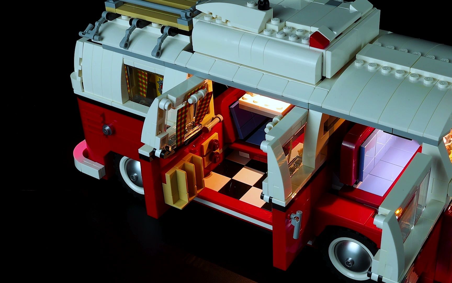 乐高10220 大众t1露营车创意男女孩组装拼搭积木 led灯饰