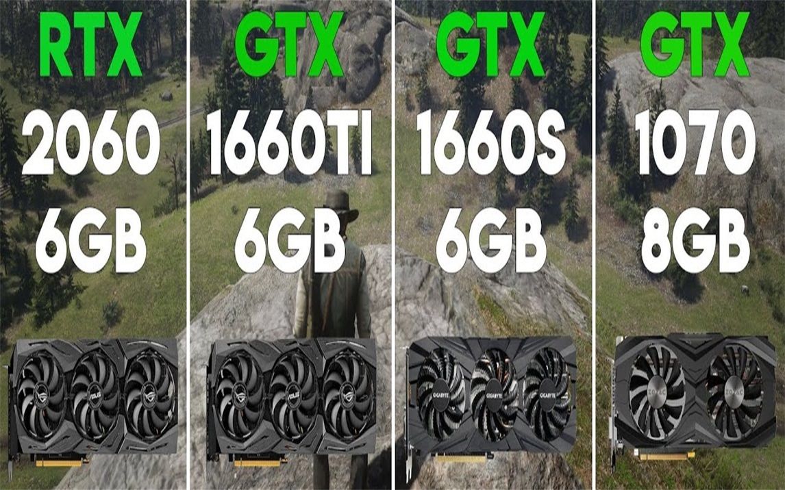 rtx20606ggtx1660ti1660s6gvsgtx10708g显卡对比1080p分辨率测试cpu为