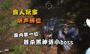 Download Video: 全国第1人，全盲玩家靠听声辨位打过黑神话第1个boss