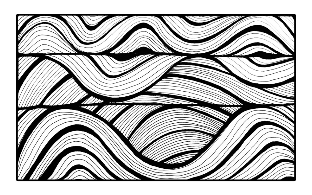 简单解压治愈的黑白画20201218绘画过程,每天起名字想标题让人头疼