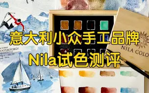 下载视频: 【水彩试色测评】610rmb 12色的nila尼拉水彩你觉得值吗？