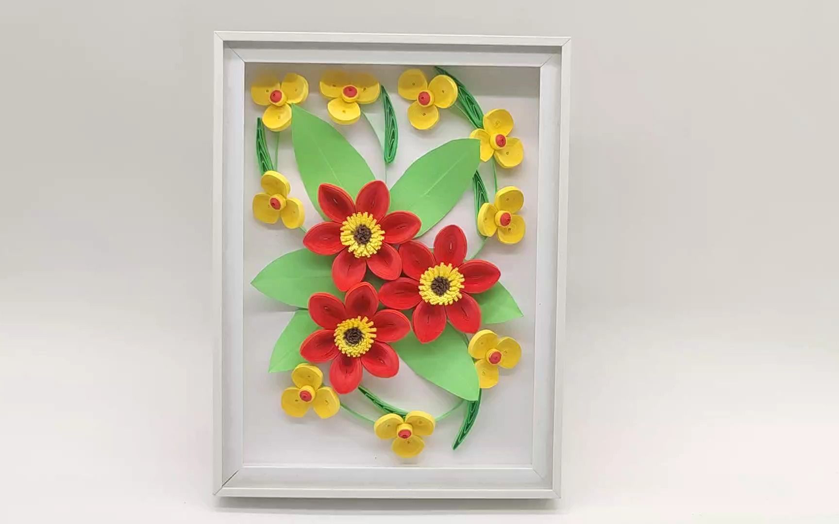 【衍纸艺术】平面衍纸作品-一分钟衍纸教程,来跟着大叔一起手工制作