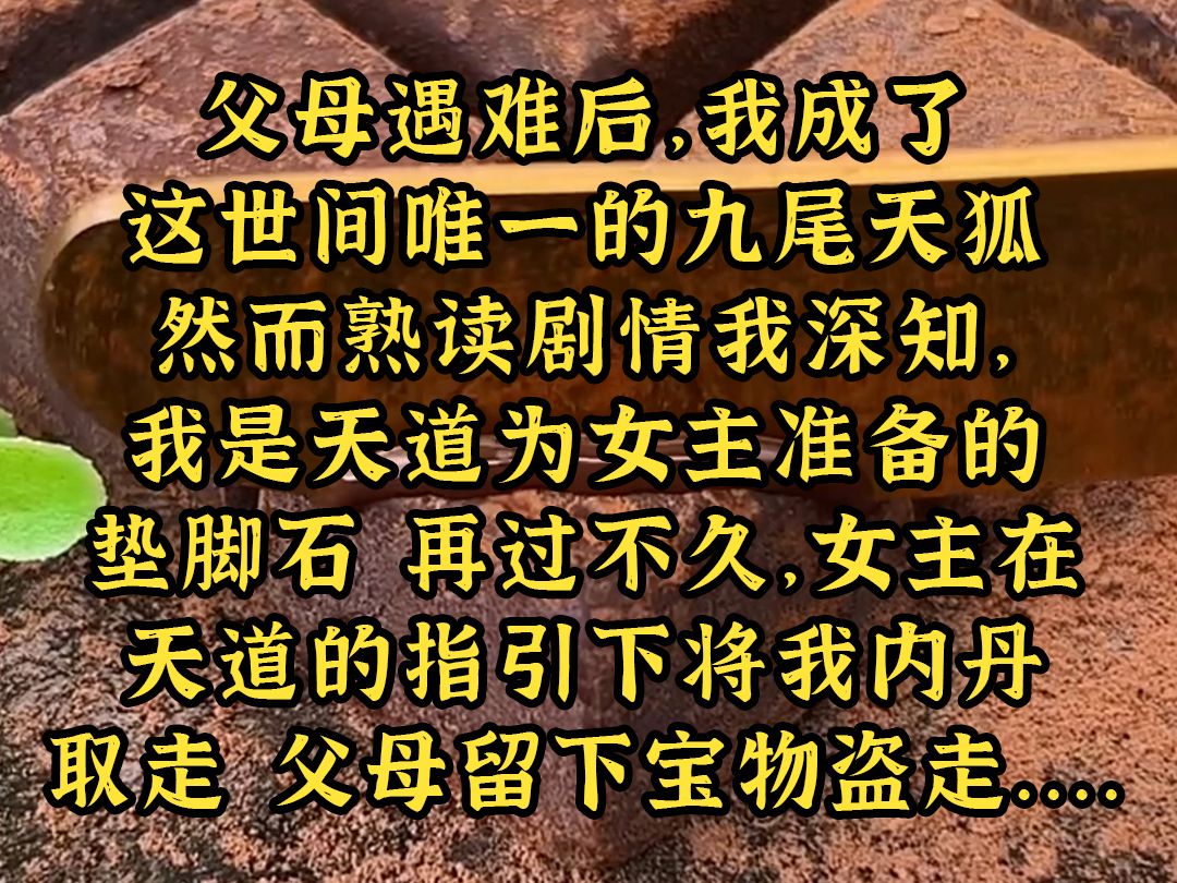 [图]《木子一仙》厚旭/书-方其/父母遇难后，我成了这世间唯一的九尾天狐。然而熟读剧情我深知，我是天道为女主准备的垫脚石。 再过不久，女主在天道的指引下将我内丹取走，