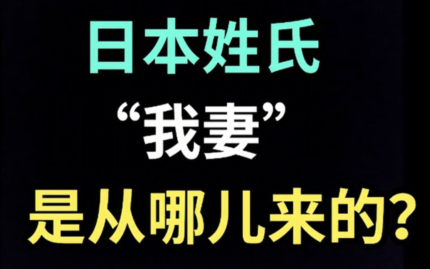 日本姓氏“我妻”是从哪儿来的?【生草日语特别篇】哔哩哔哩bilibili