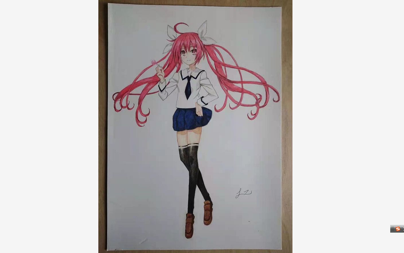 彩铅手绘-五河琴里-校服_哔哩哔哩 (゜-゜)つロ 干杯~-bilibili