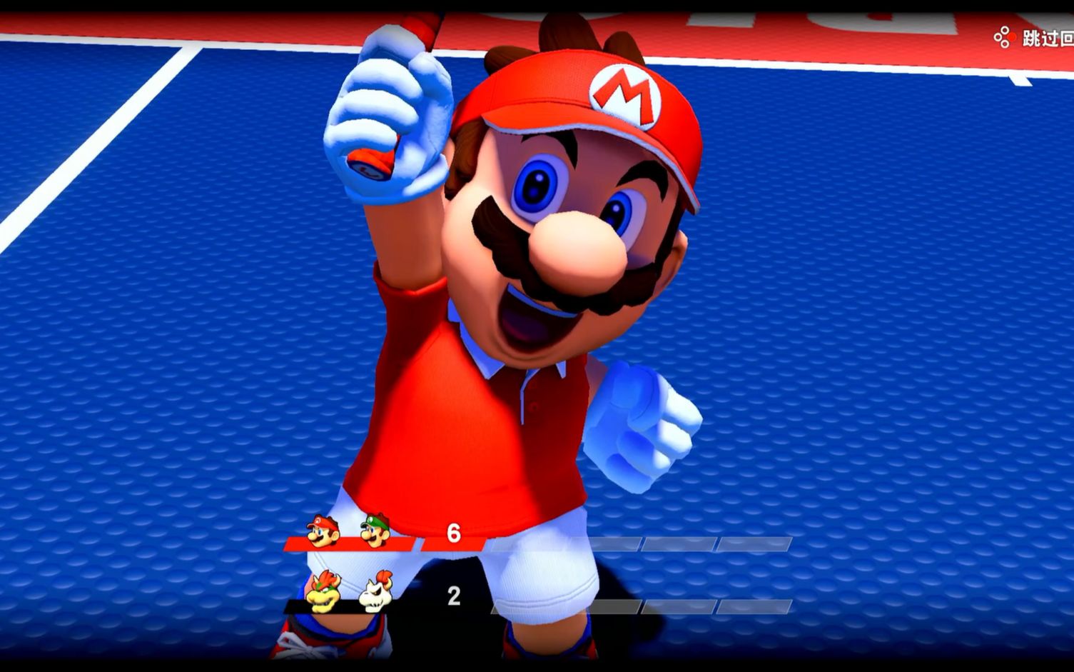 马里奥网球,无道具,人机,双打