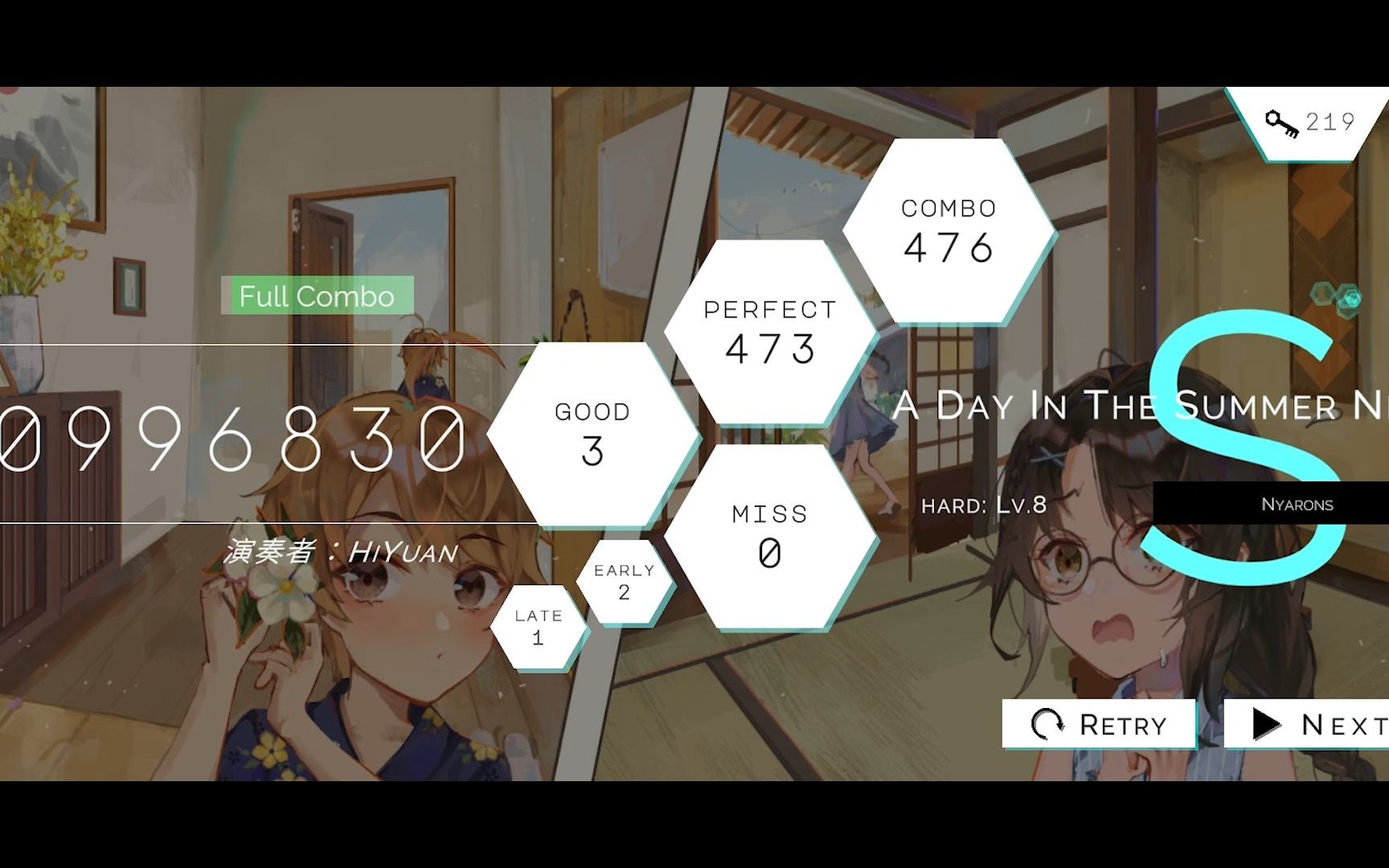 [图]【行李箱中的浴衣】Hexa Hysteria - A Day In The Summer Night(Hard 8)FULL COMBO!