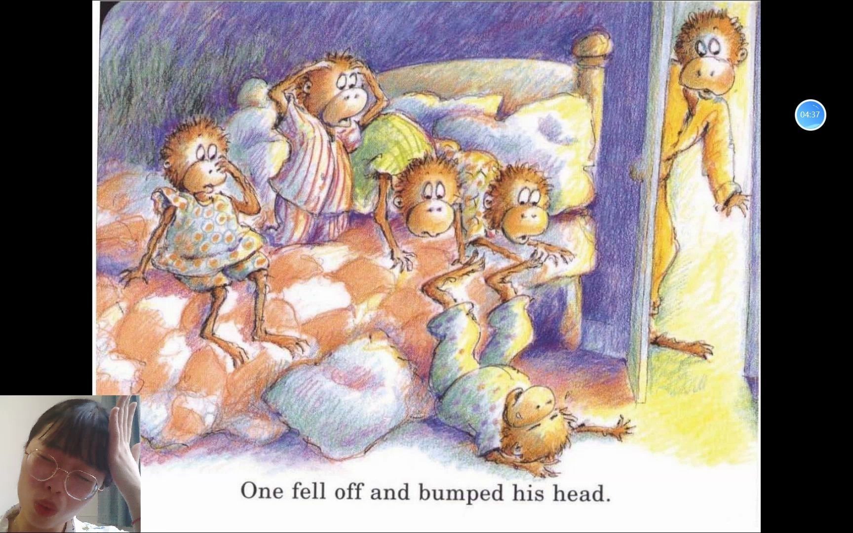 早教英文绘本分享《five little monkeys jumping on the bed》