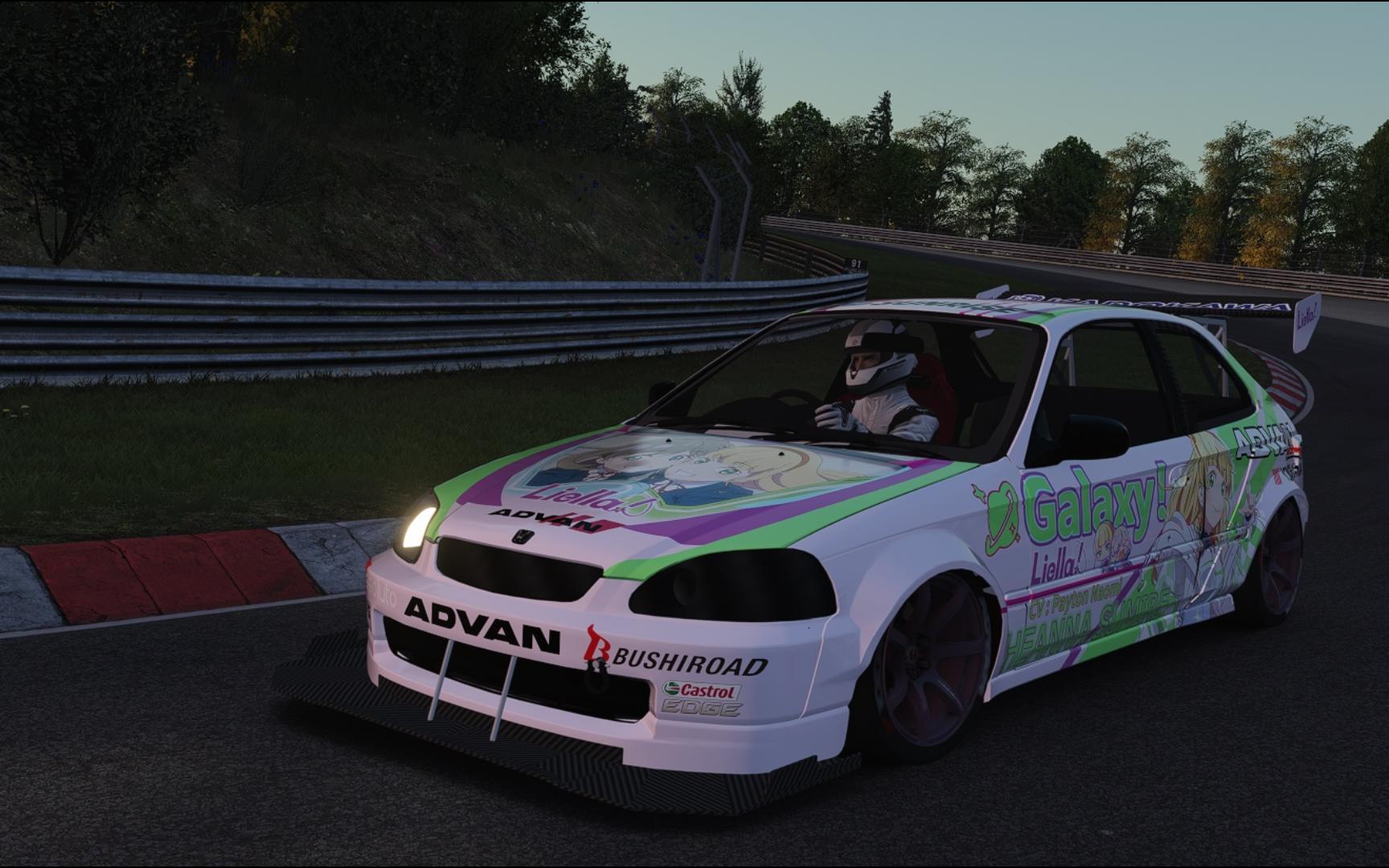 【ac】超乎想象的快,绝对赛车转模advan ek9(民堇涂装)纽北试车