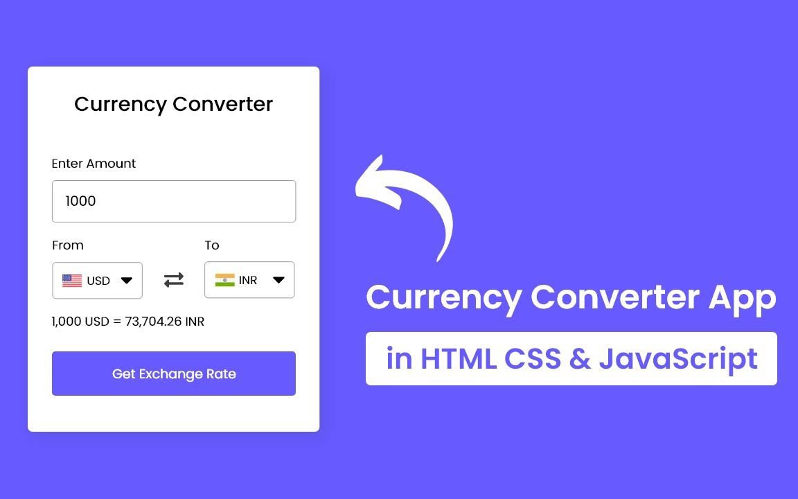 使用HTML CSS和JavaScript制作一个货币转换器应用哔哩哔哩bilibili