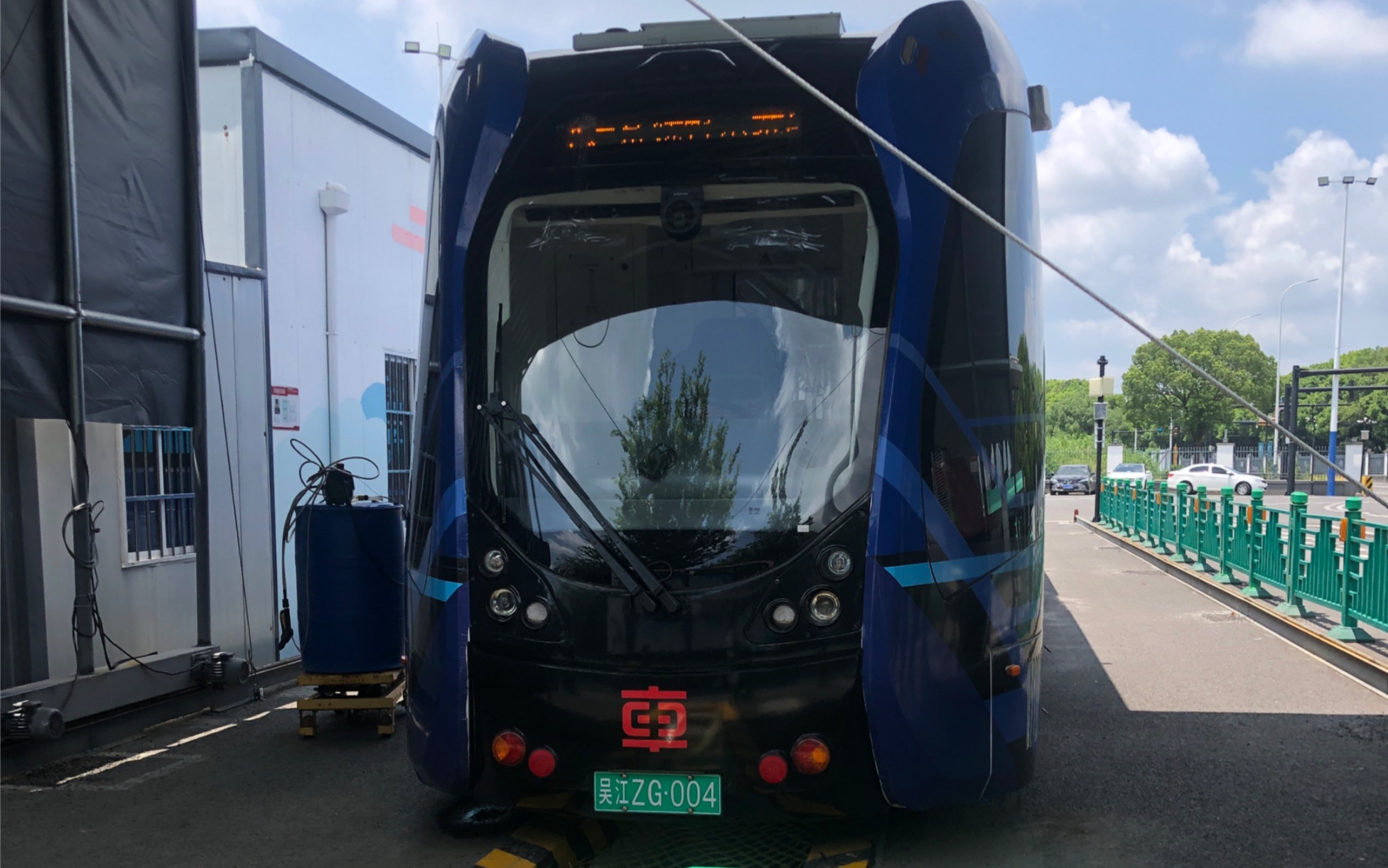 苏州吴江智轨列车t1示范线右侧展望pov