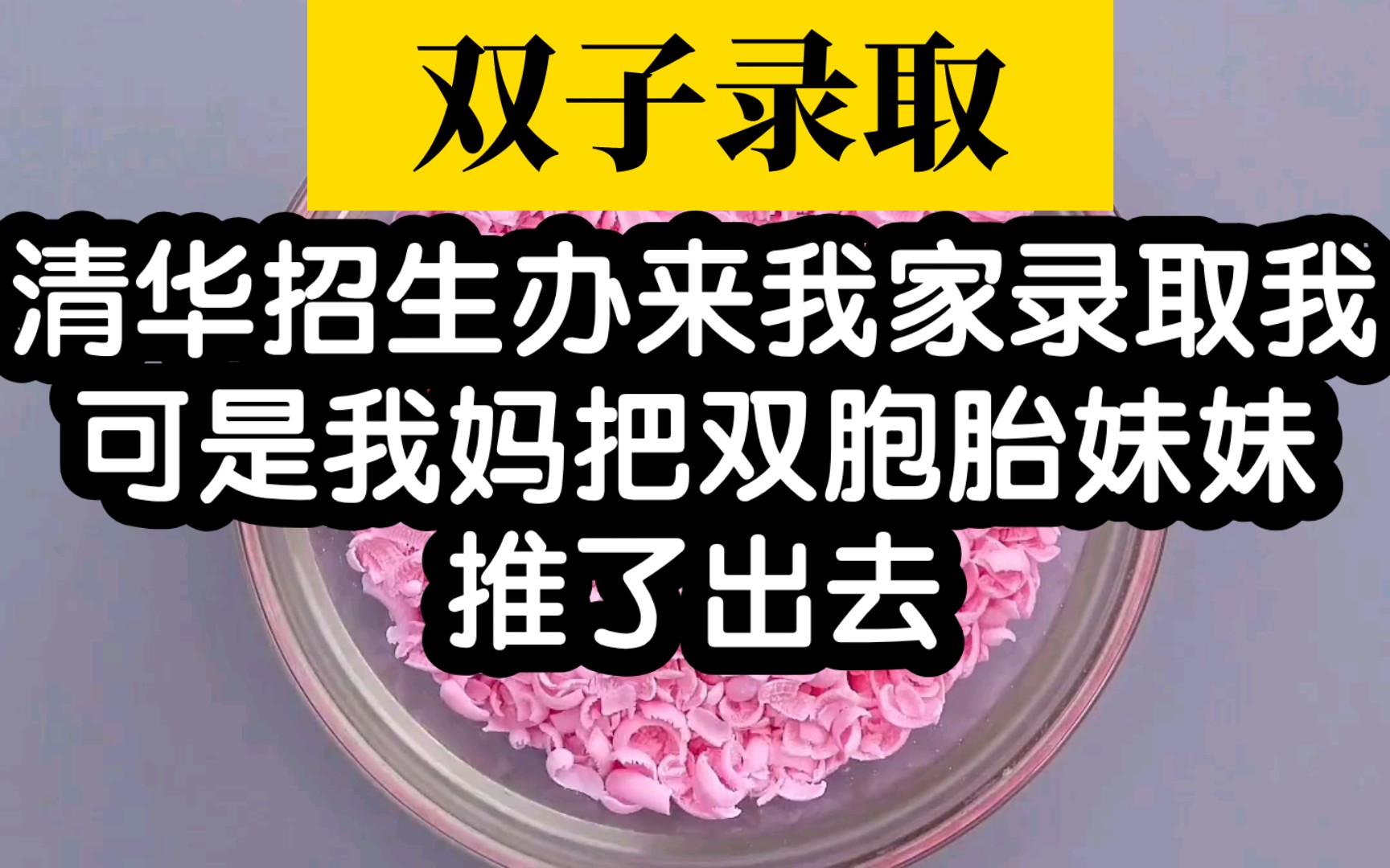 【小说推荐】我被清华录取,妈妈把双胞胎妹妹推了出去哔哩哔哩bilibili