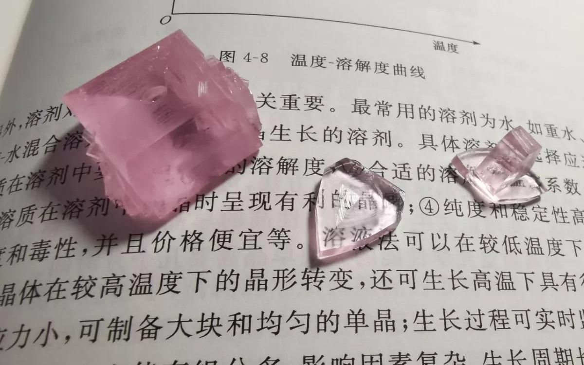 显微镜下的硫酸锰淡粉色结晶哔哩哔哩bilibili