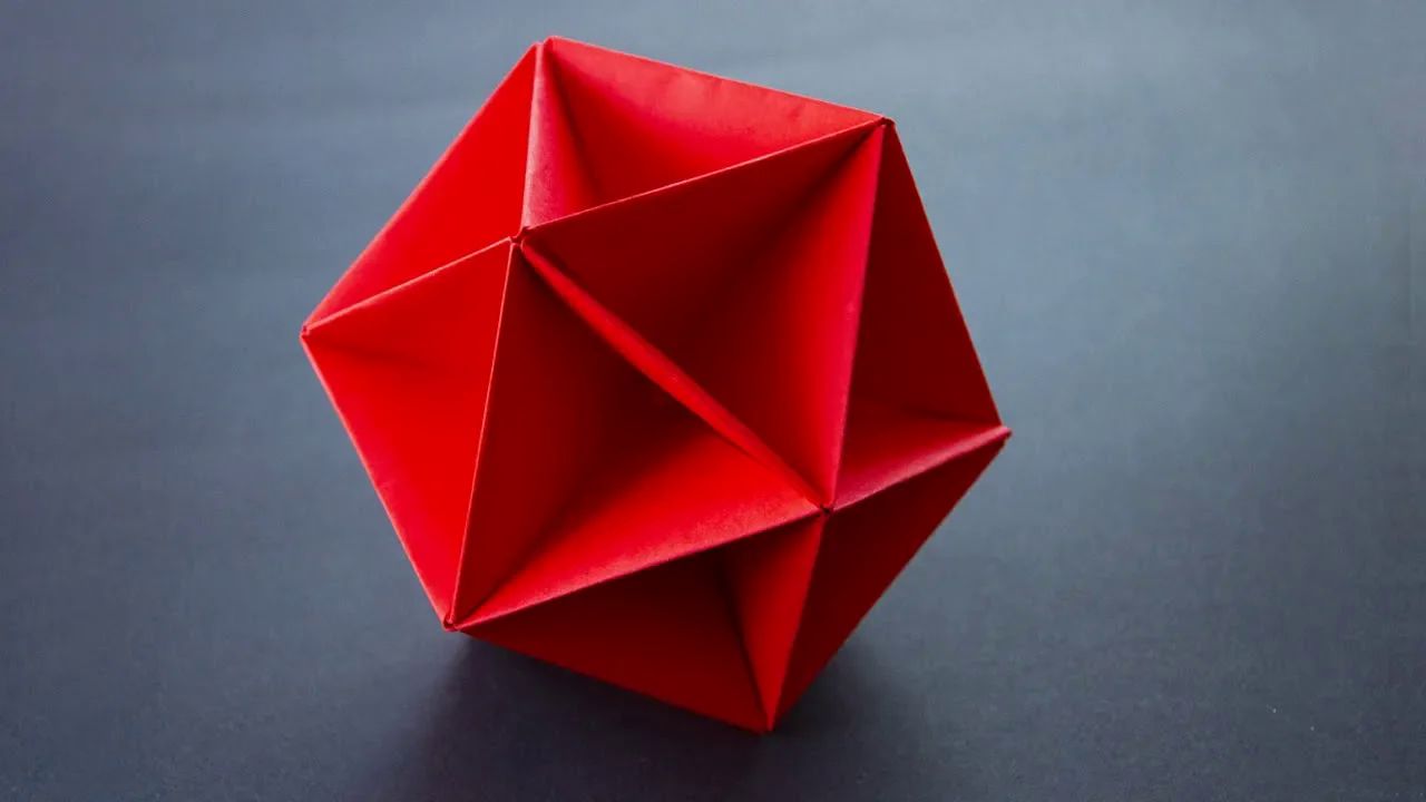 【littlepandaart】icosahedral skeleton折纸花球制作教程