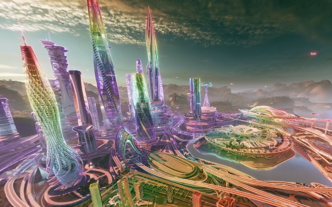 未来城市 虚拟漫游(vr)