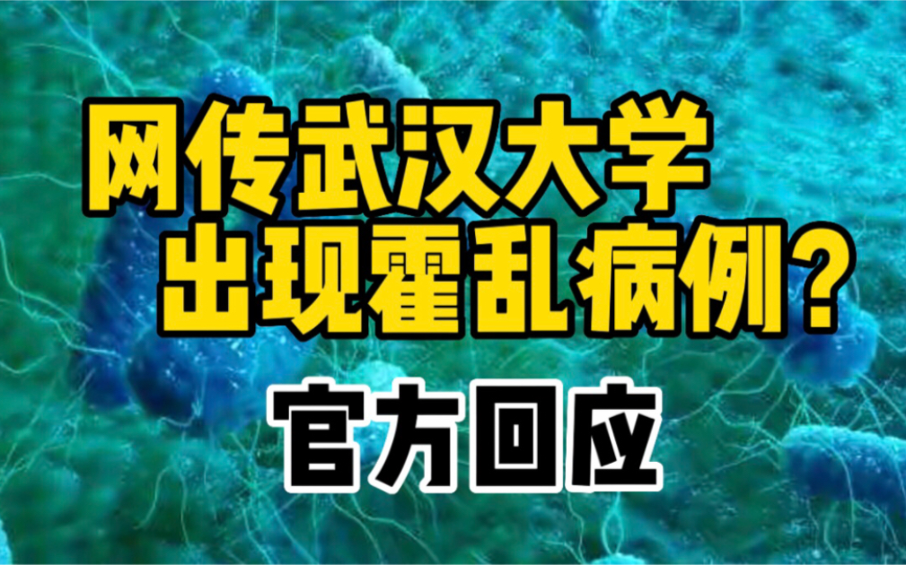 [图]网传武汉大学出现霍乱病例？武昌区卫健委回应