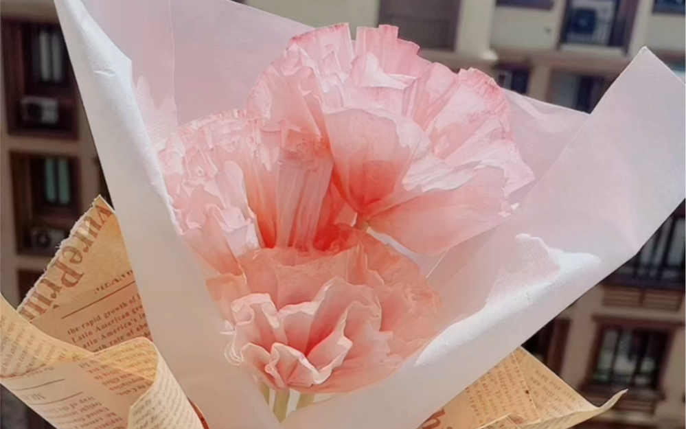 超仙气纸巾康乃馨