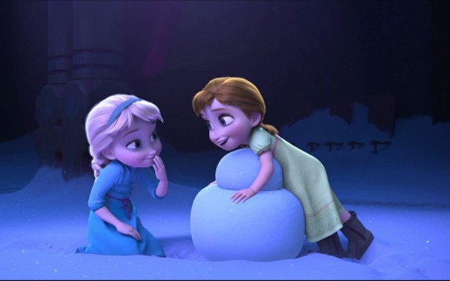 【冰雪奇缘】幼年版堆雪人, elsa,do you wanna build a snowman?