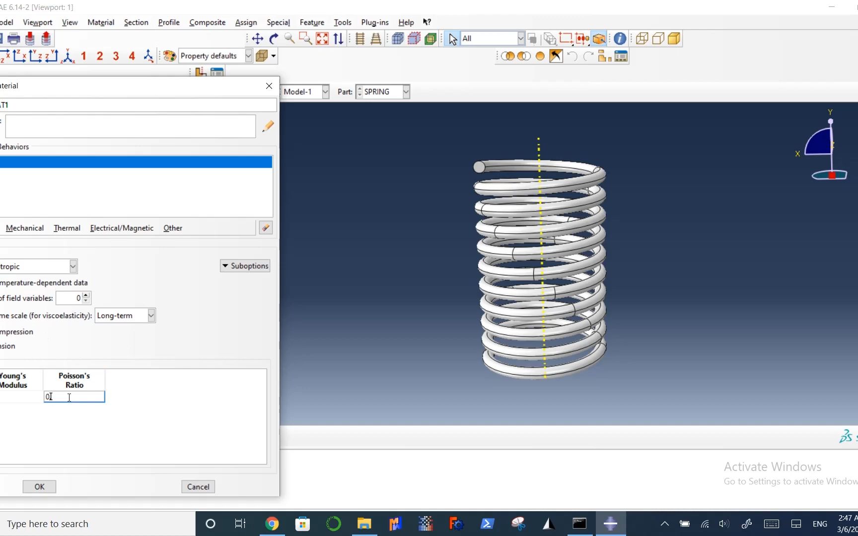 Abaqus 3D 弹簧分析小例题哔哩哔哩bilibili