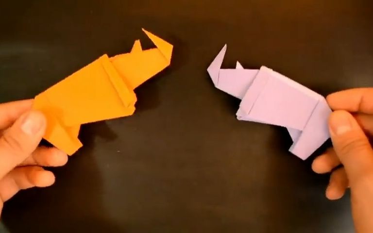 白犀牛折纸教程图片
