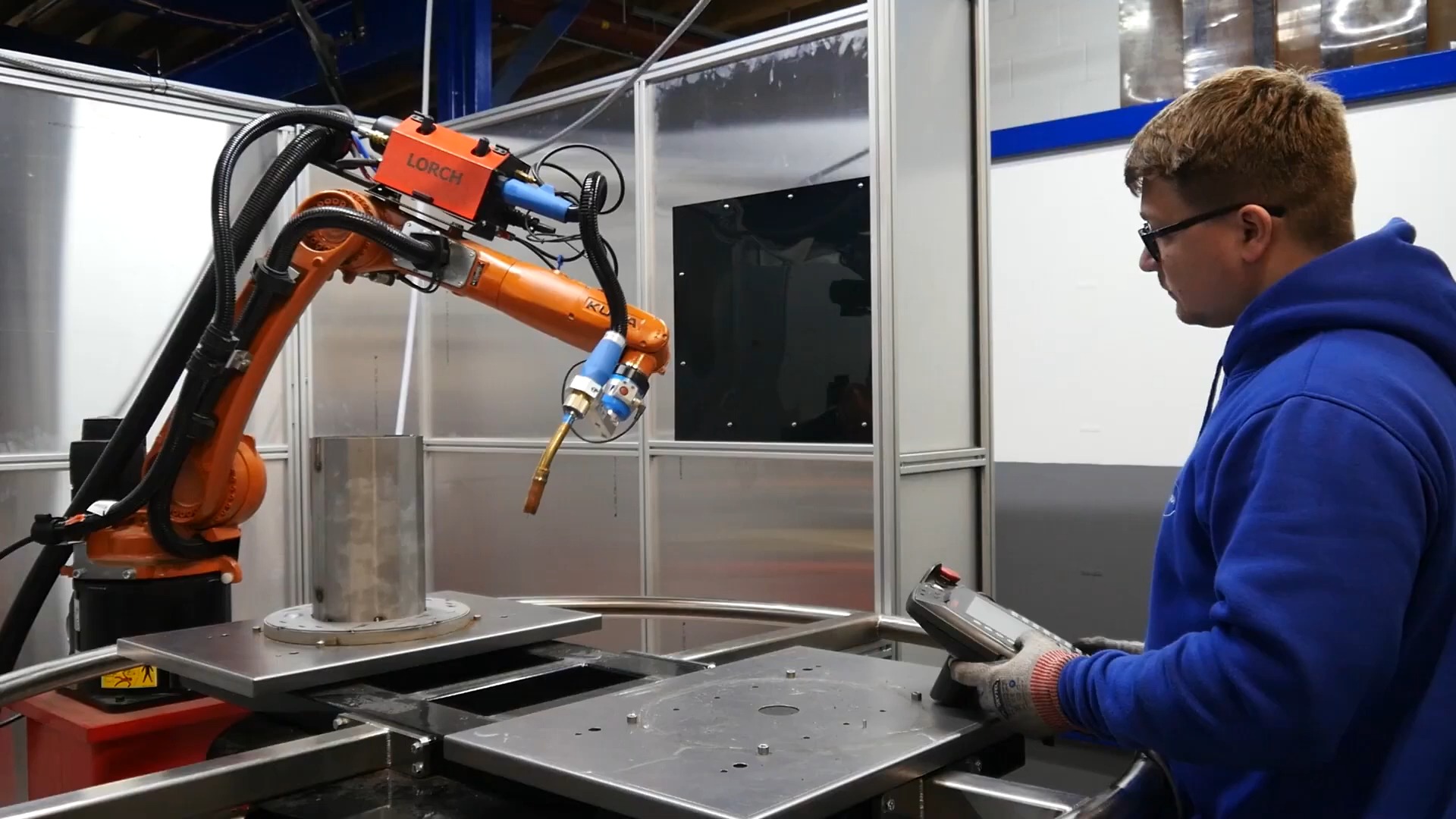 全自动焊接机器人机械手工作站生产线