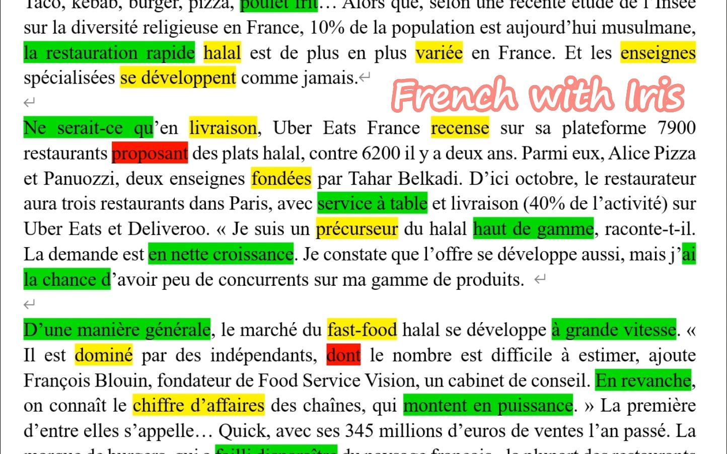 法语报刊精读 Boom de la restauration rapide halal en France哔哩哔哩bilibili