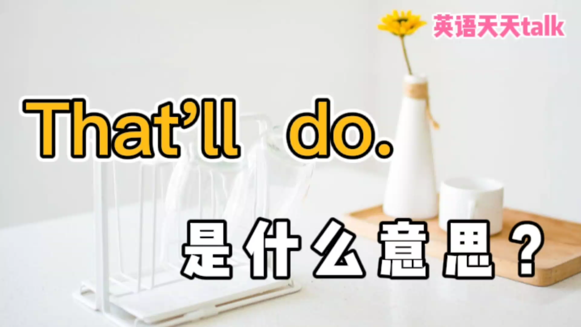 老外常说的“That'll do”,英语到底是什么意思呢?哔哩哔哩bilibili