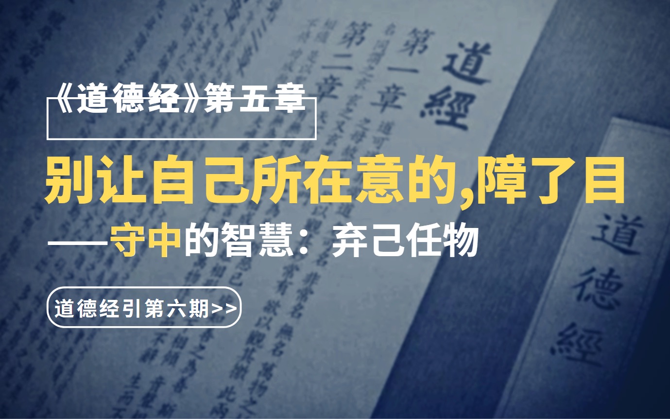 别让自己所在意的,障了目——守中的智慧:弃己任物|【道德经引第六期:第五章】哔哩哔哩bilibili