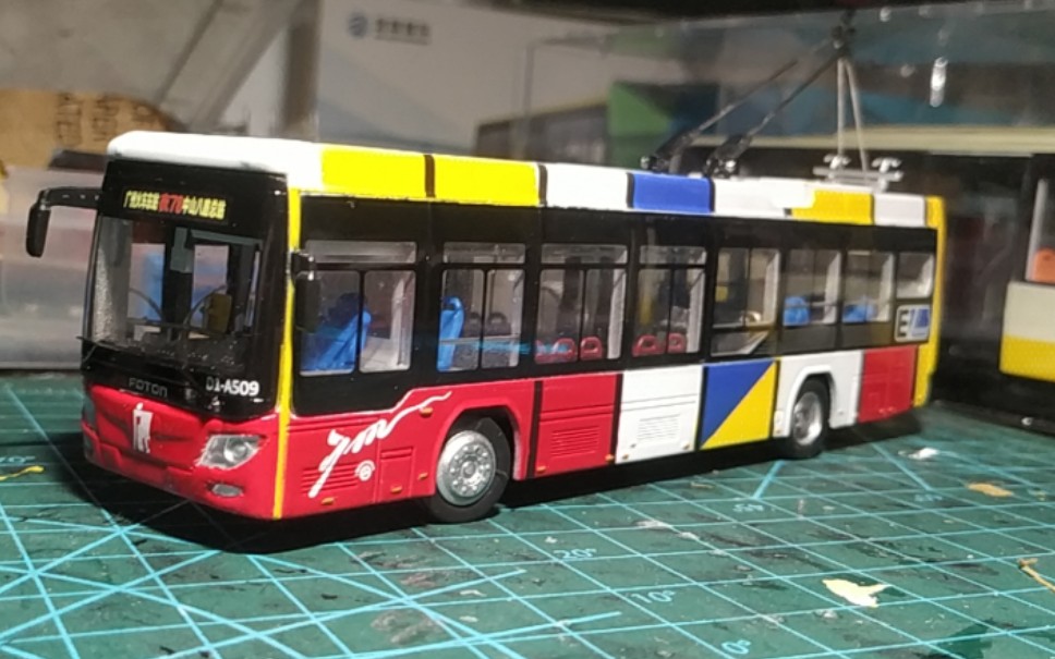 广州公交-夜78路电车模型改装