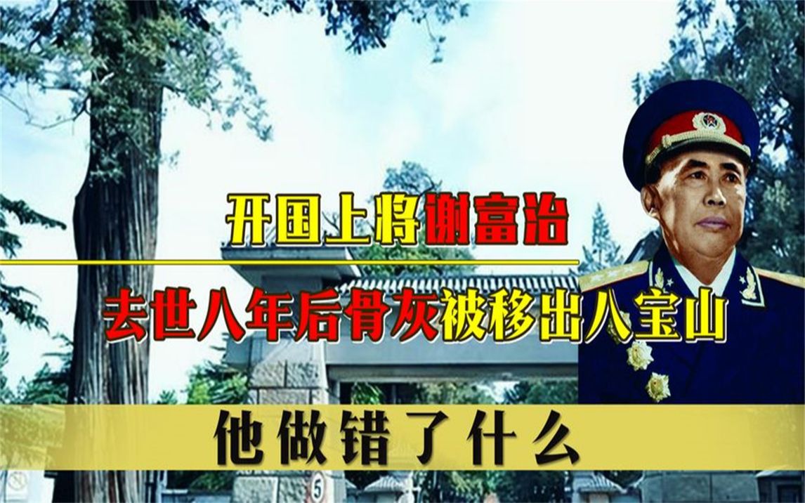 开国上将谢富治,去世八年后骨灰被移出八宝山,他做错了什么哔哩哔哩bilibili