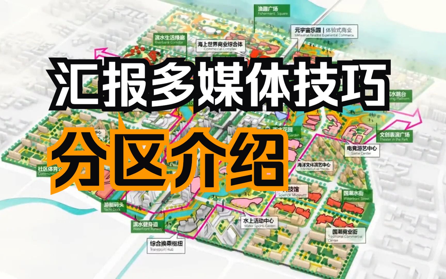 【汇报多媒体技巧】分区介绍白马井新城城市设计国际竞赛(深规院+Aedas:漫蔓海创城ⷦ–𐨋𑤼š客厅)哔哩哔哩bilibili