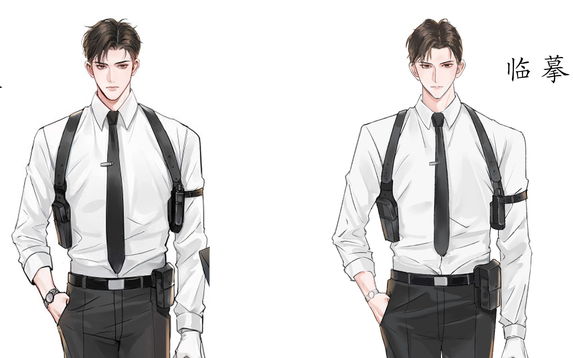 【临摹】【破云2吞海】临摹葱花(步重华),西装帅哥就是帅!