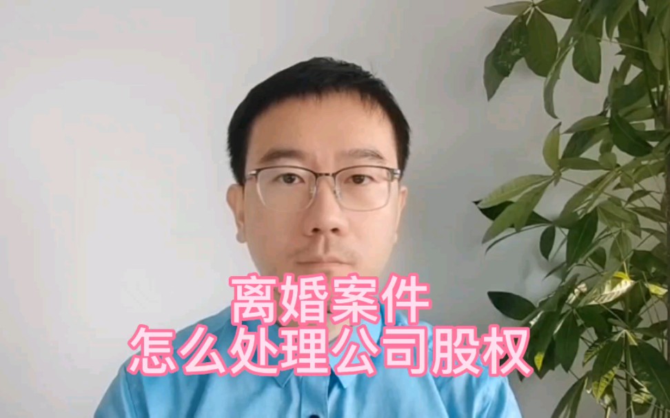 离婚案件怎么处理公司股权?哔哩哔哩bilibili