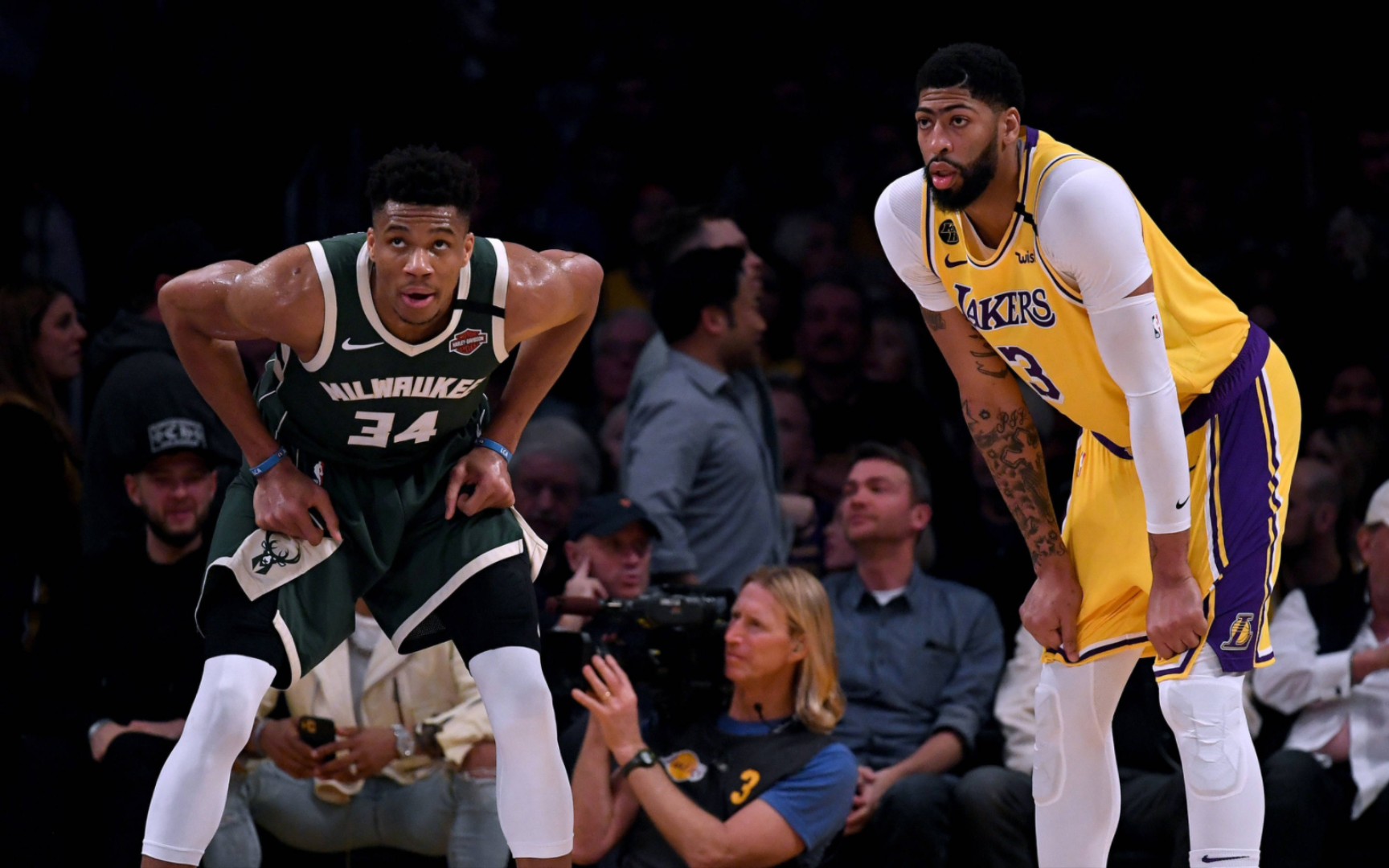 模拟浓眉戴维斯字母哥一对一!现役攻防最强内线对决!