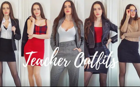 【短裙&丝袜&高跟鞋教师制服】Trying On 10 Teacher Outfits  skirts, tights, high heels哔哩哔哩bilibili