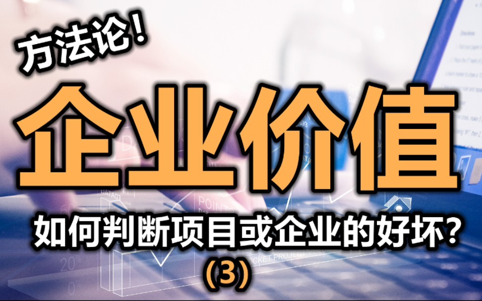 【方法论】如何判断一个项目或企业的好坏?——好事易得!哔哩哔哩bilibili