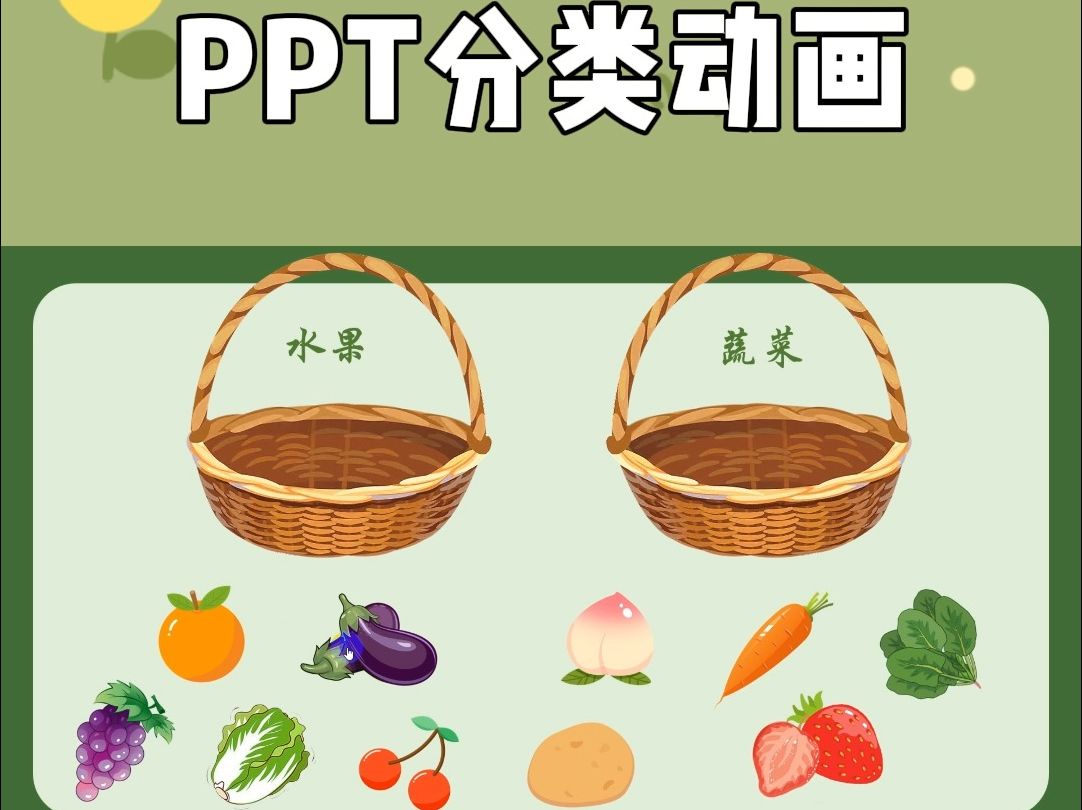 PPT课堂小游戏果蔬分类哔哩哔哩bilibili