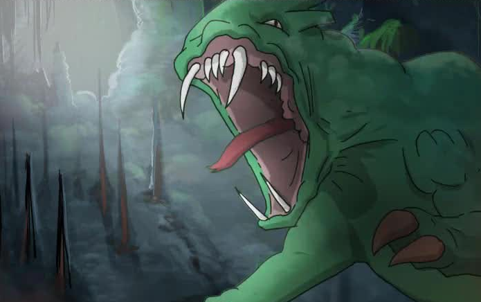 动画中文字幕让我们制作一条恶龙的动画