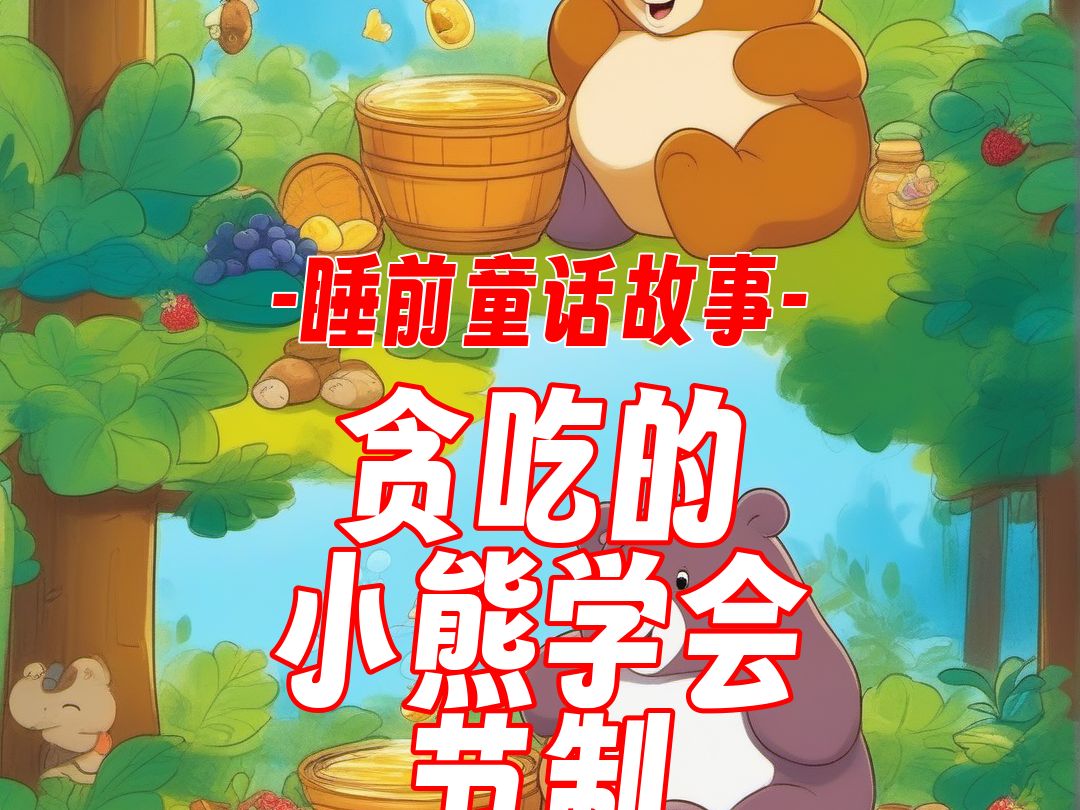 儿童睡前故事『贪吃的小熊学会节制』