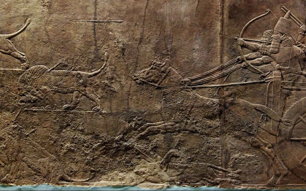 可汗学院艺术史亚述浮雕亚述巴尼拔猎狮图