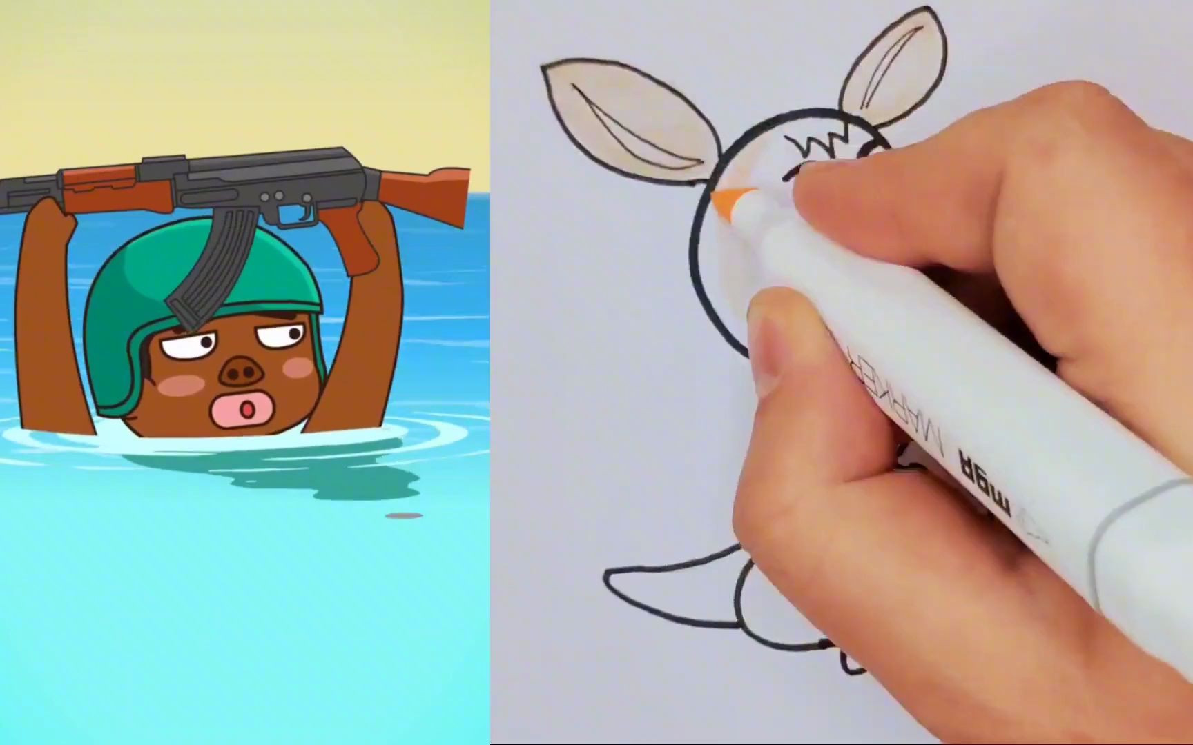 大吉大利,今晚吃鸡#简笔画#看动画学画画_哔哩哔哩_bilibili