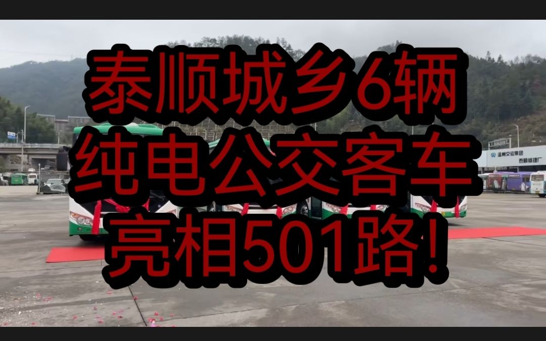 【转载】温州交运2022.12.15泰顺城乡6辆纯电公交客车亮相501路!哔哩哔哩bilibili