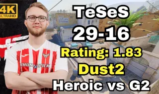 Download Video: TeSeS (29-16) Heroic 对阵 G2 (Dust2) | IEM Rio 2024 | cs2 pov/demo