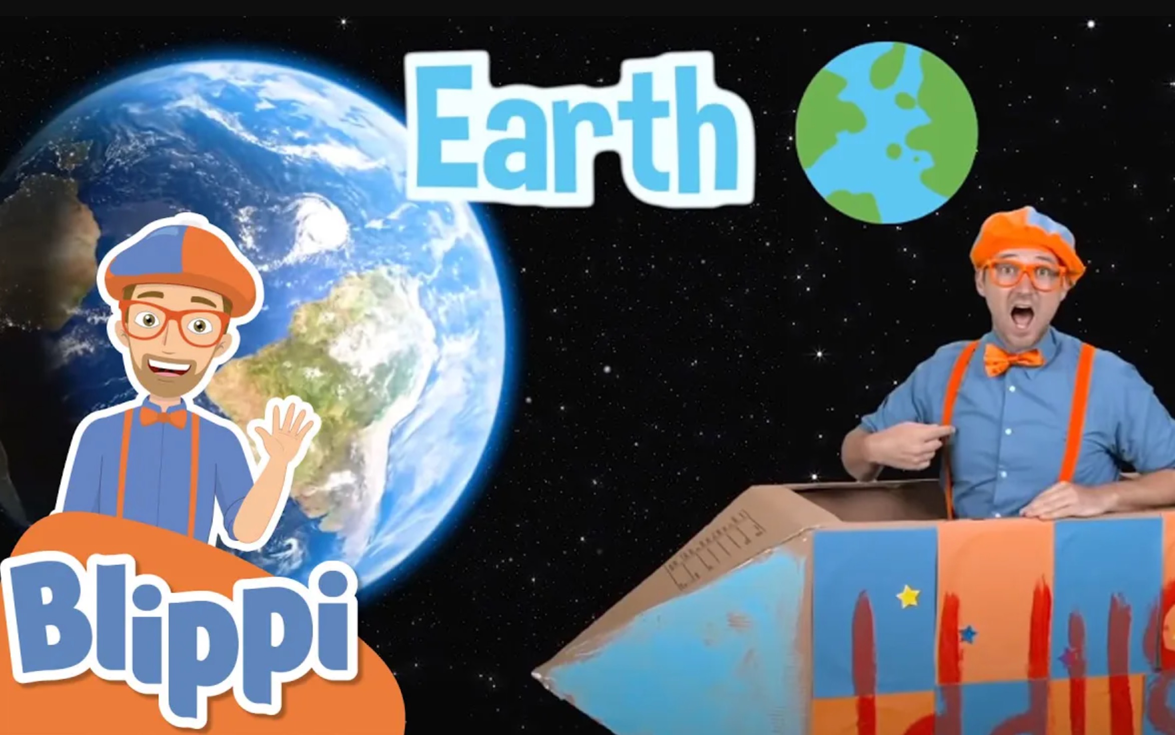 [图]【Blippi带你学英语】科学类 认识太阳系 带你做手工 Learning The Solar System With Blippi