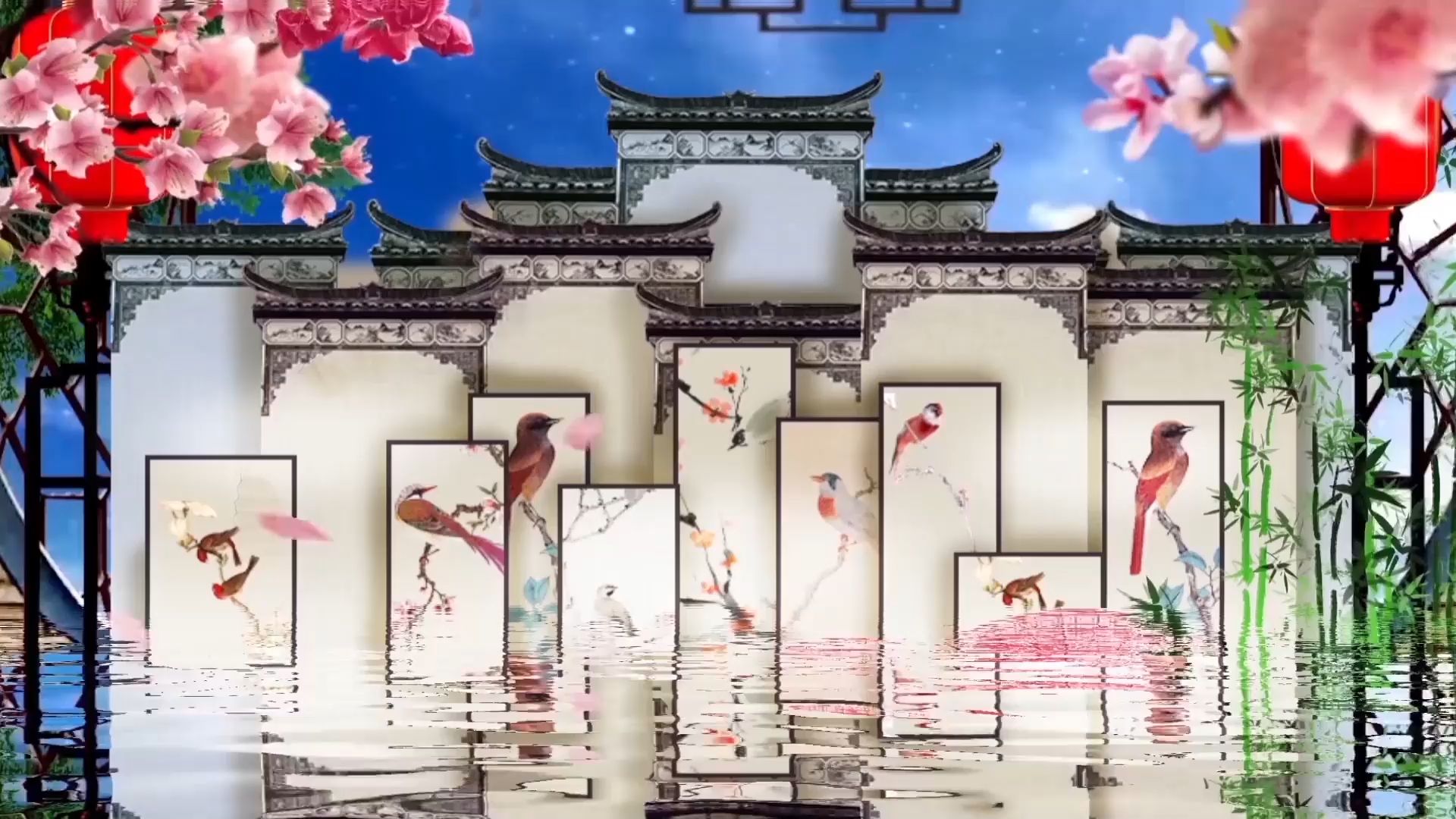 3960 中华小戏迷 配乐伴奏led舞蹈舞台大屏幕背景视频素材