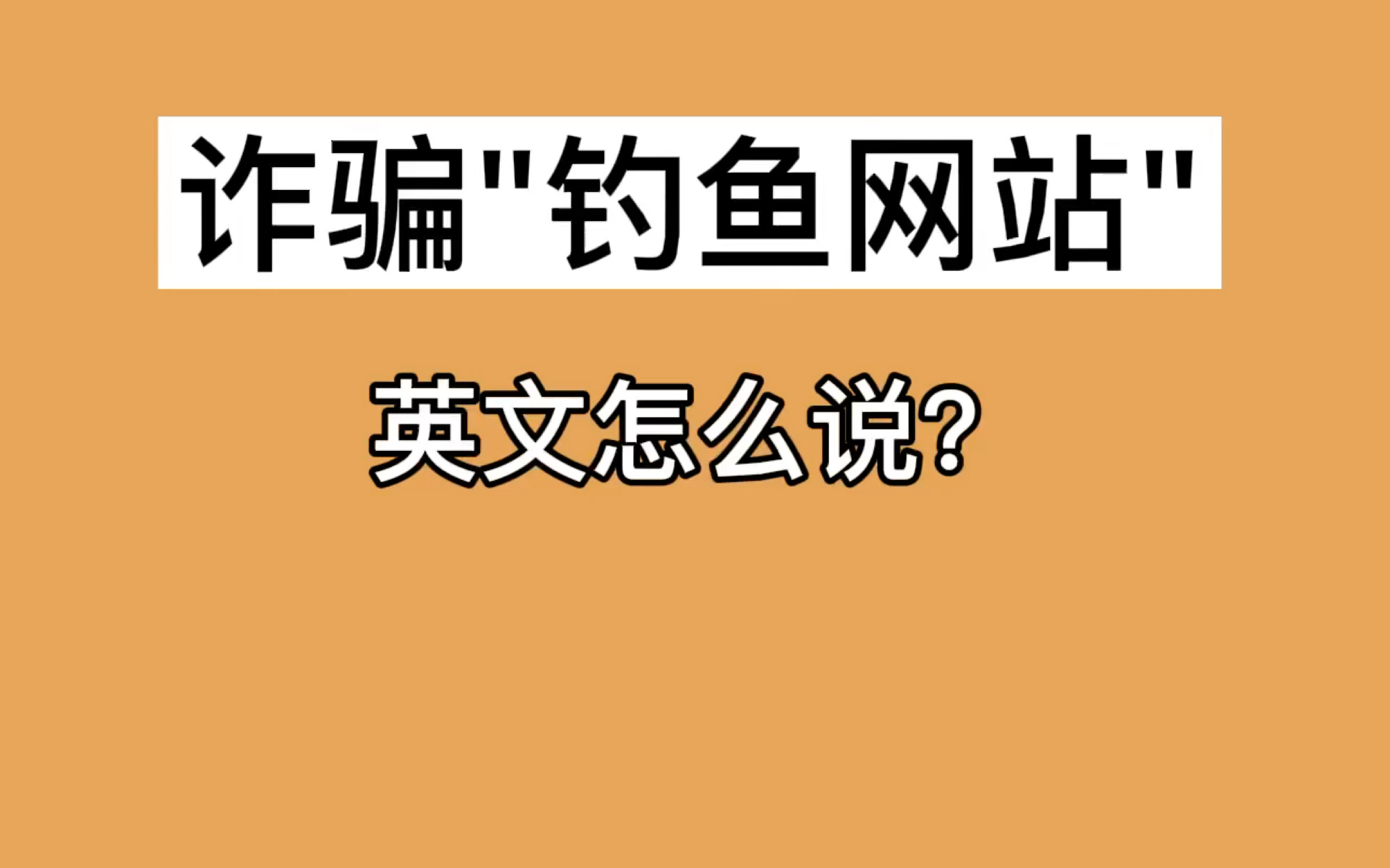 【英语口语】钓鱼网站英文怎么说?哔哩哔哩bilibili