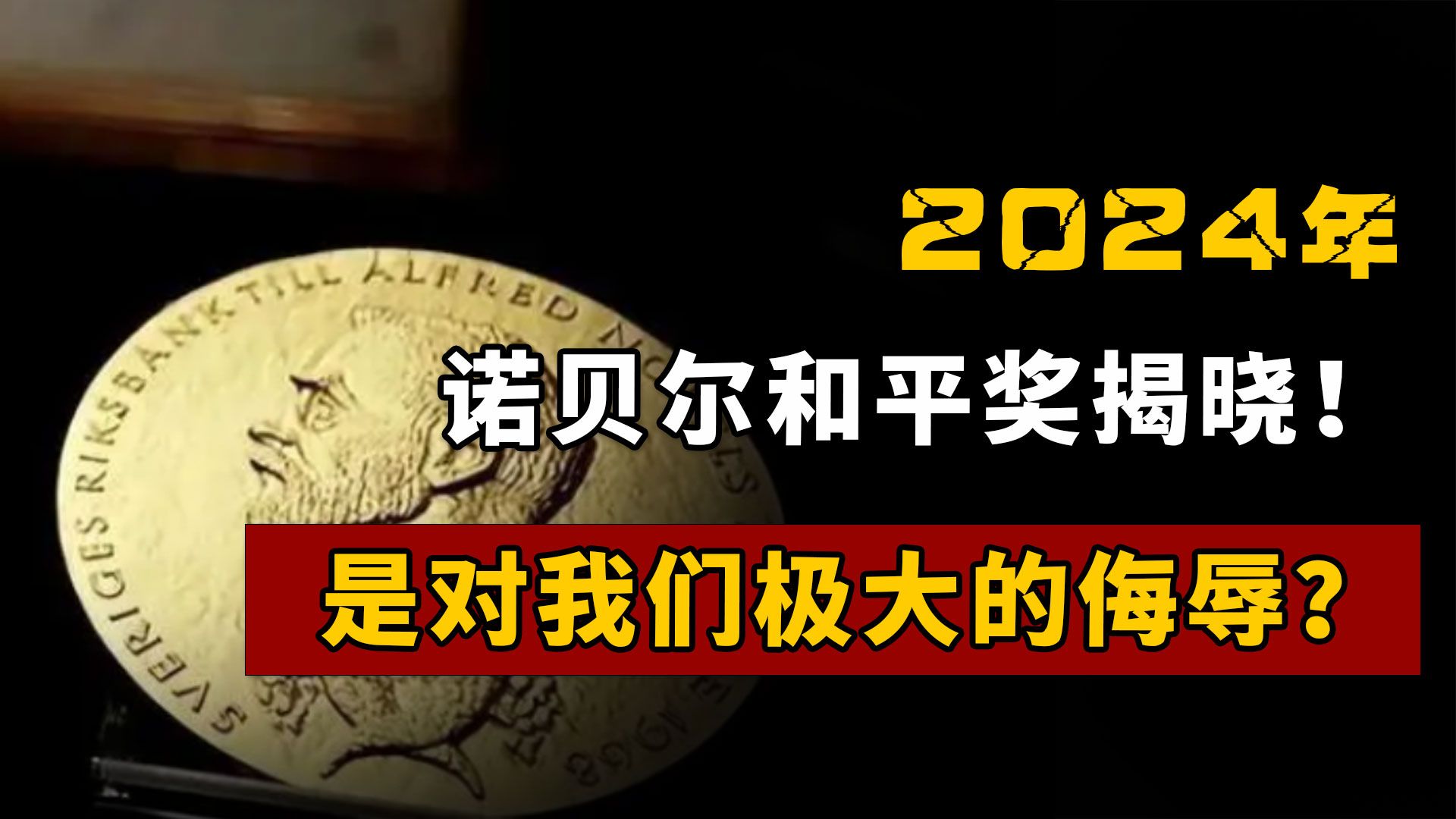 2024年诺贝尔和平奖揭晓!沦为全球笑话,是对我们极大的侮辱?哔哩哔哩bilibili