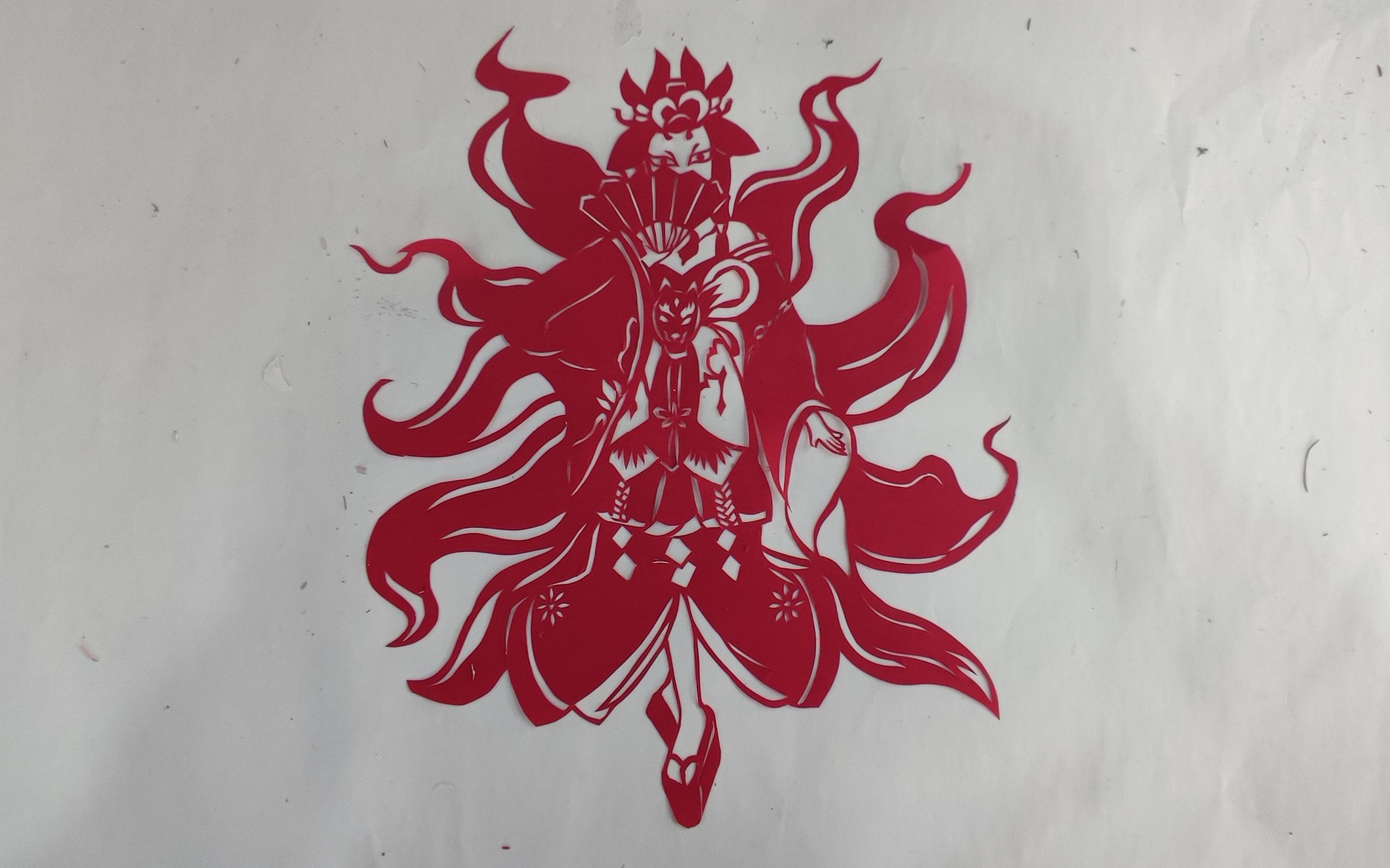 【手工剪纸】【阴阳师系列】之玉藻前(本组完结)